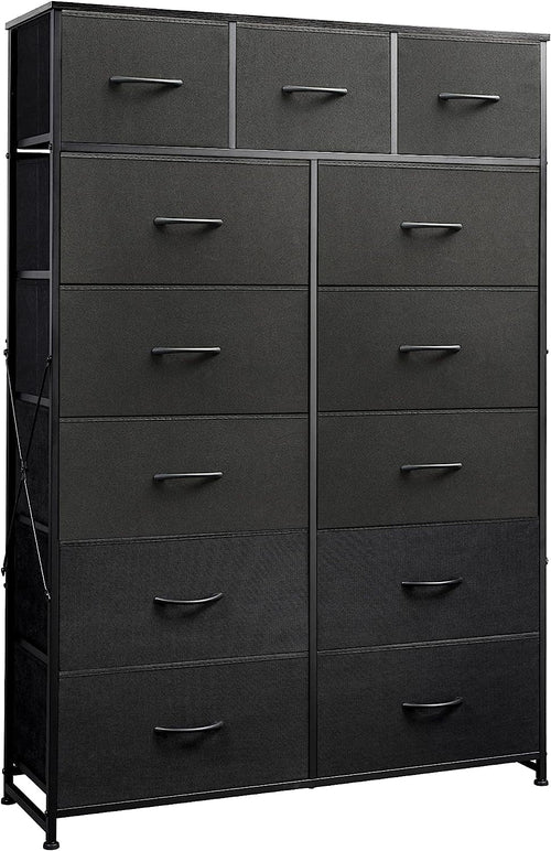 Tall Dresser for Bedroom with 13 Drawers, Storage Dresser Organizer