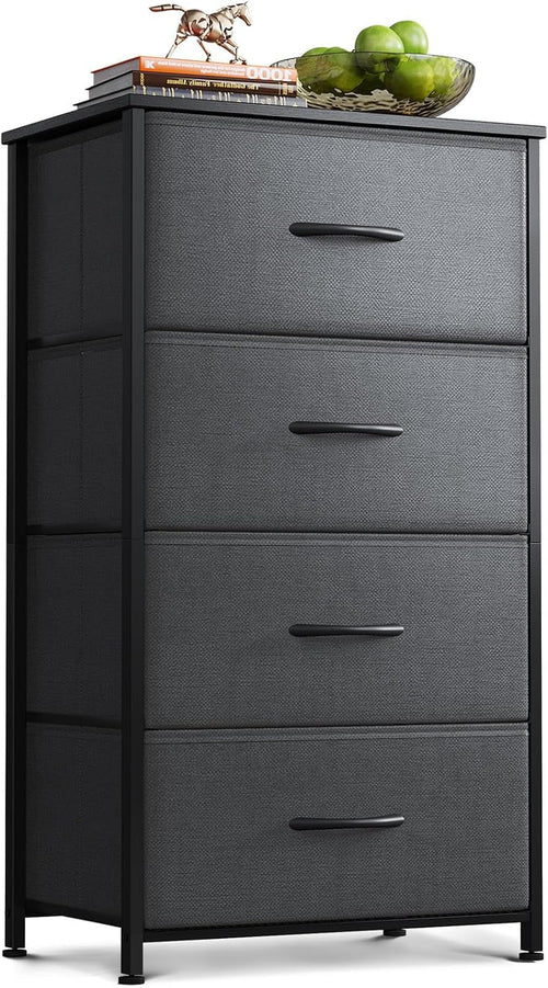 Dresser for Bedroom with 4 Storage Drawers, Small Dresser Chest of