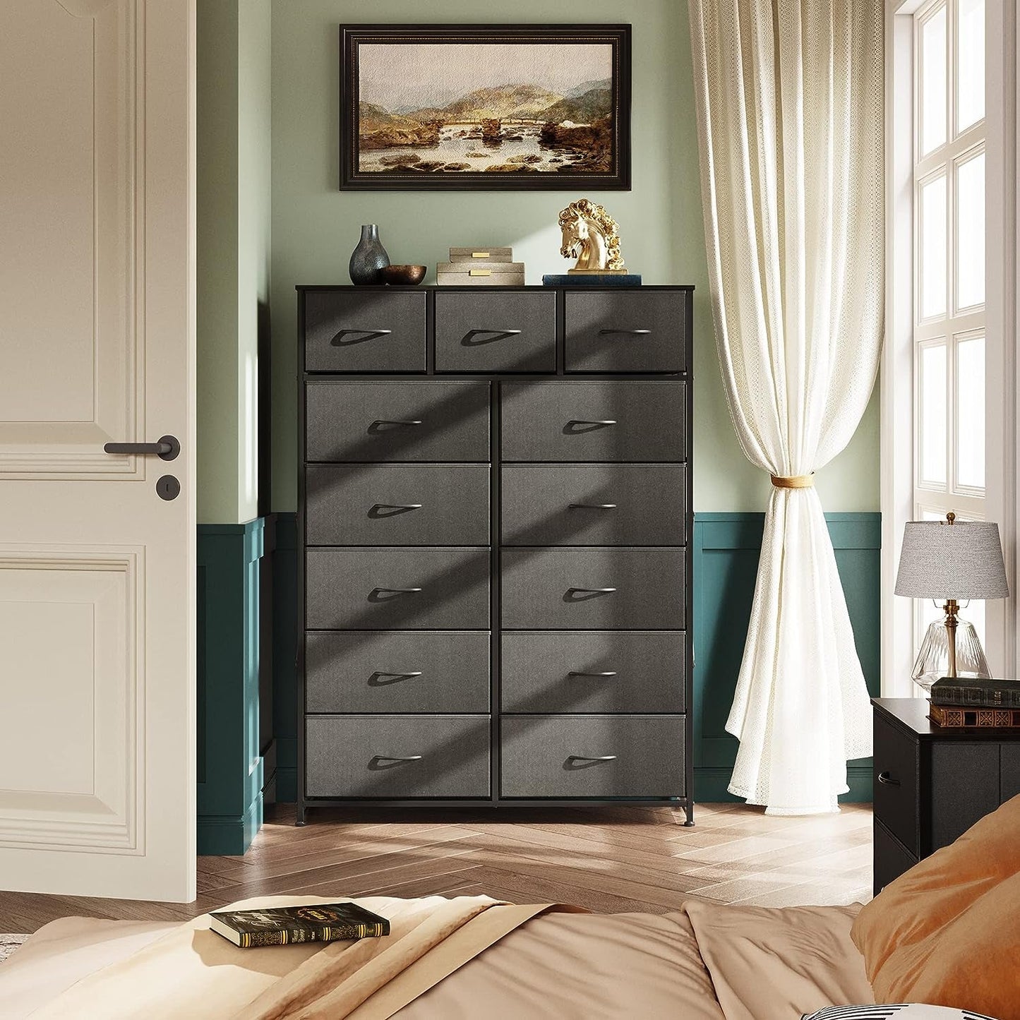 Tall Dresser for Bedroom with 13 Drawers, Storage Dresser Organizer