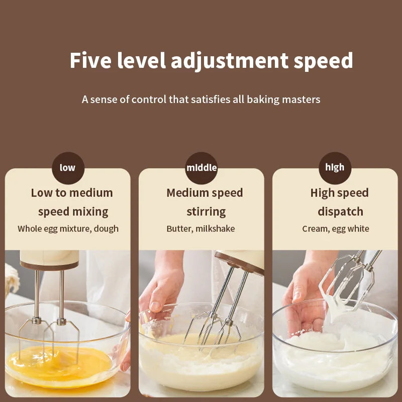 Handheld Electric Food Mixer Machine Wireless Portable Automatic Cake