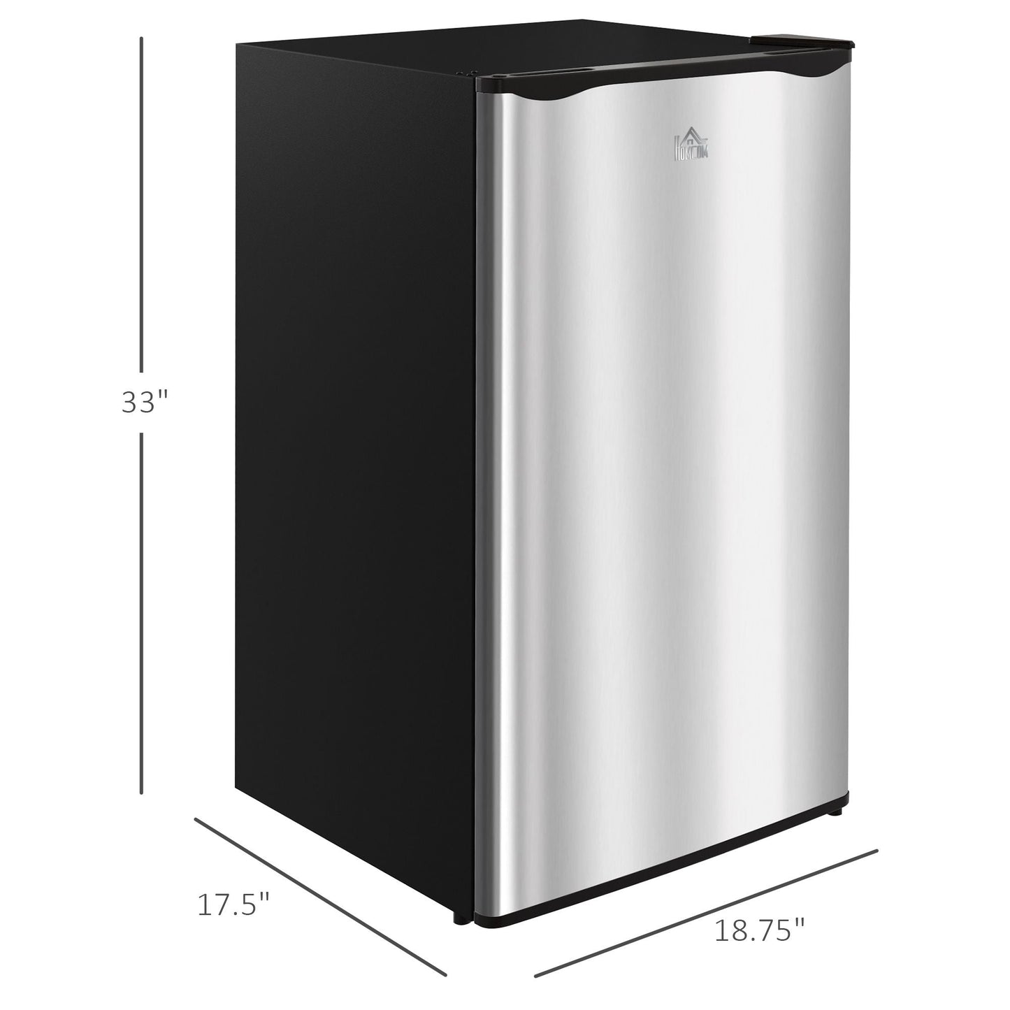HOMCOM 3.2 Cu.Ft Mini Fridge with Freezer, Single Door Compact