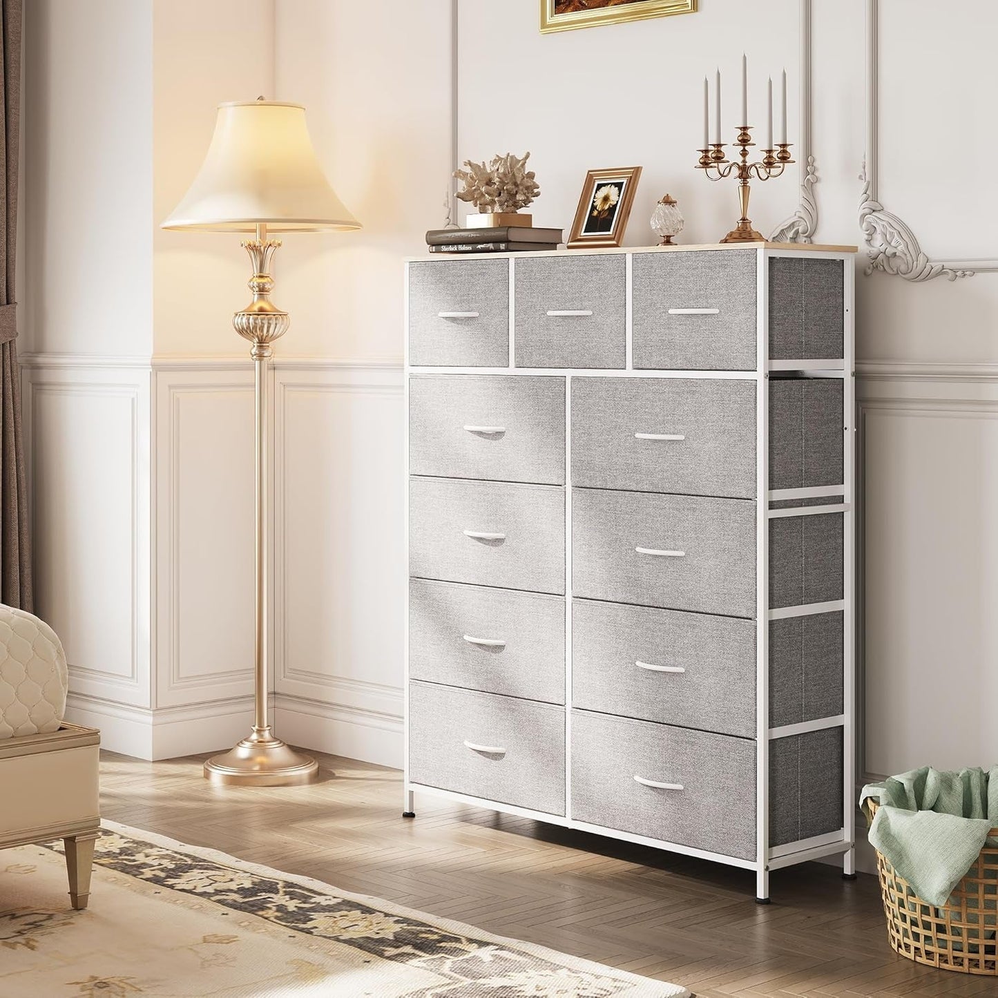 Tall Dresser for Bedroom, Fabric Dresser Storage Tower, Dresser &