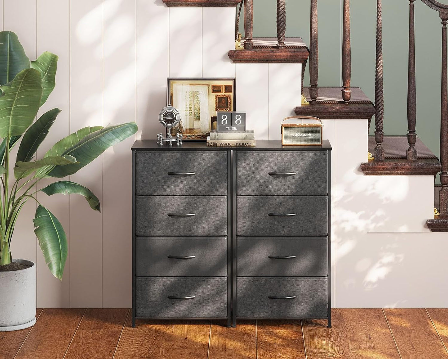 Dresser for Bedroom with 4 Storage Drawers, Small Dresser Chest of