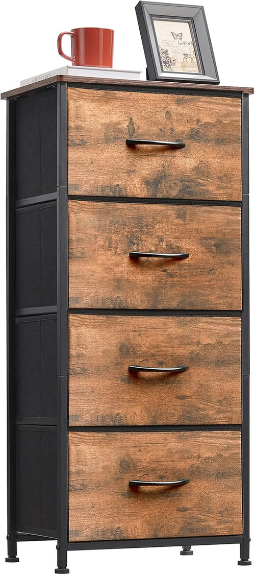 Tall Dresser for Bedroom with 4 Drawers, Storage Organizer Chest of