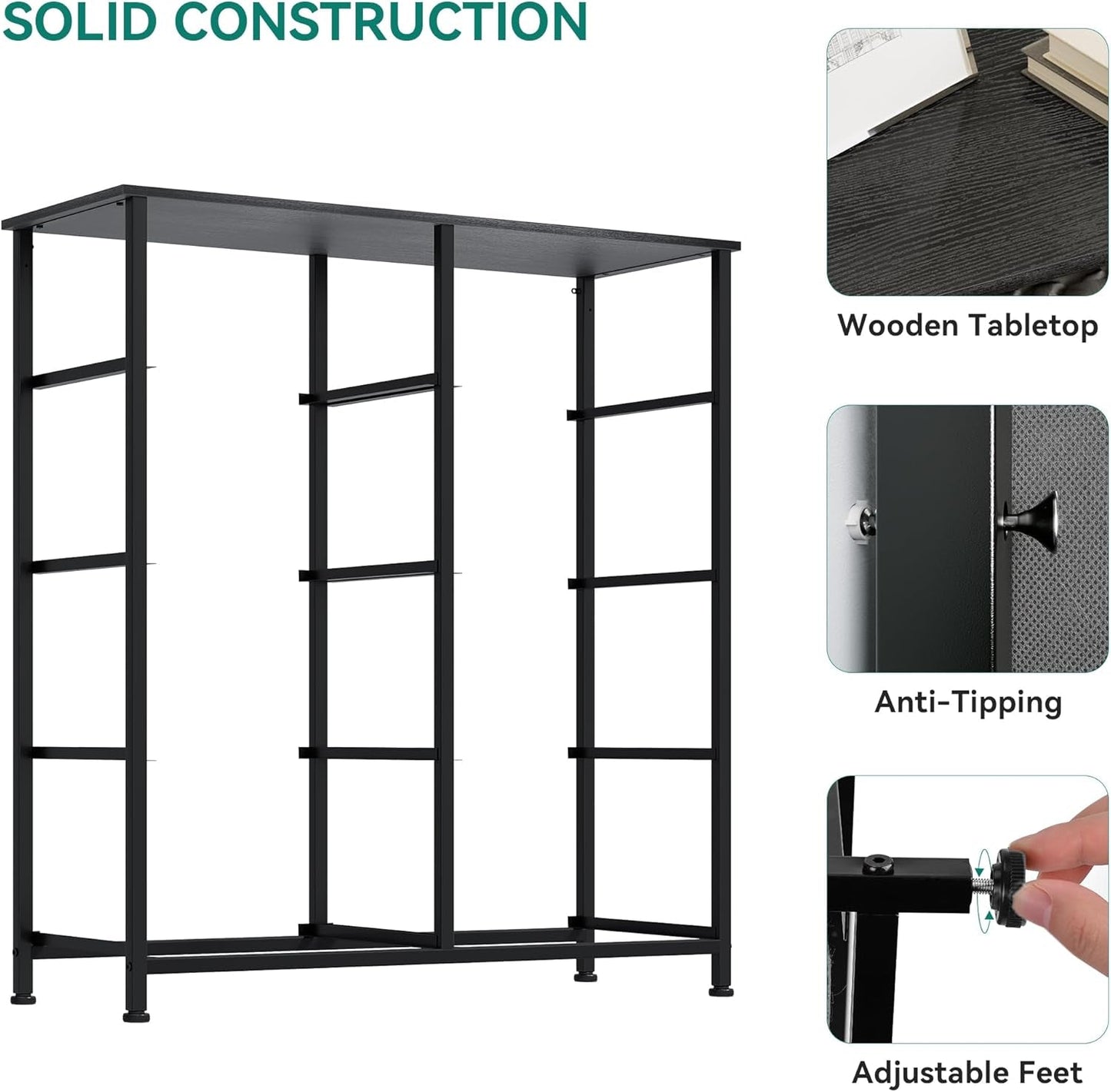 Dresser for Bedroom, Tall Dresser with 8 Drawers, Storage Tower with