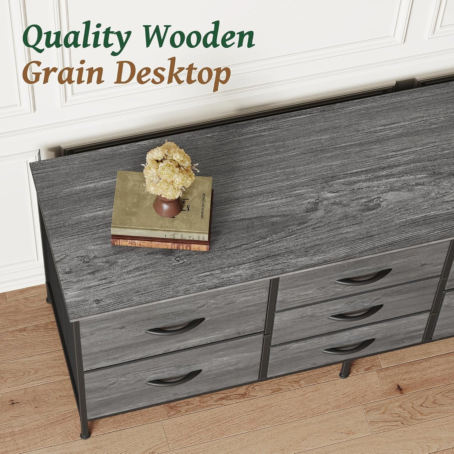 Dresser for Bedroom, 55 Inch Dresser TV Stand for 43, 55, 60 Inch TV,
