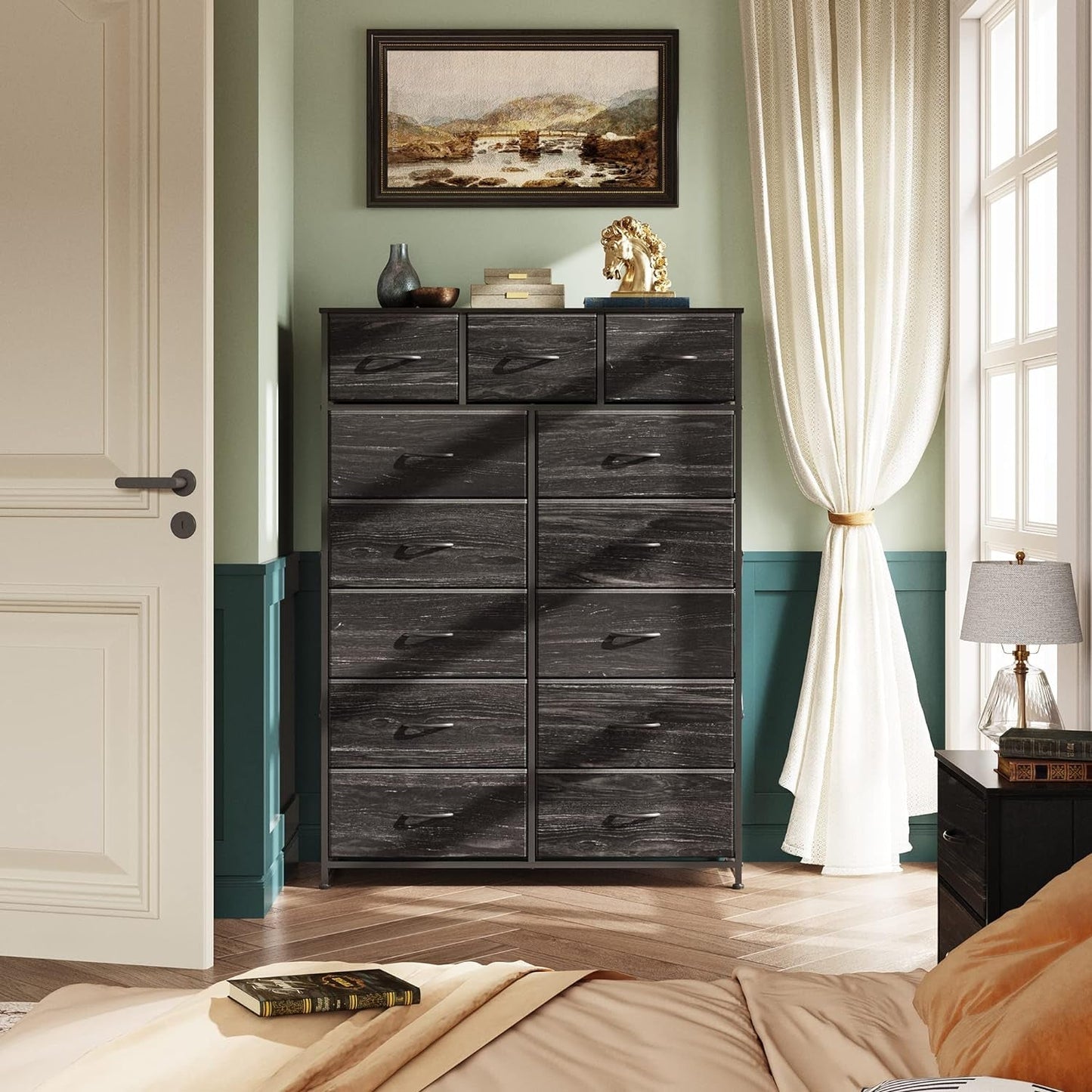 Tall Dresser for Bedroom with 13 Drawers, Storage Dresser Organizer