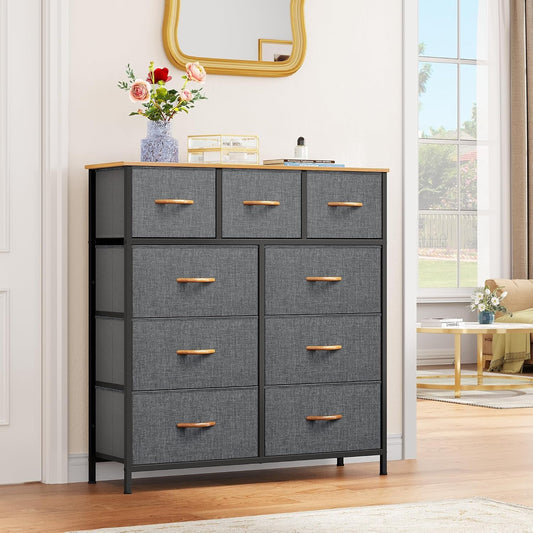 Dresser for Bedroom with 9 Drawers, Fabric Storage Dresser, Closet