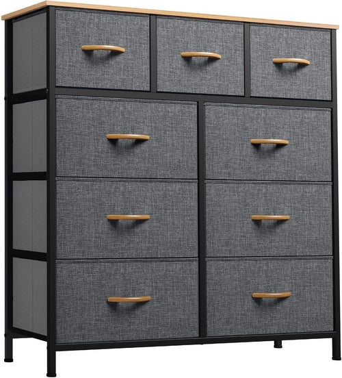 Dresser for Bedroom with 9 Drawers, Fabric Storage Dresser, Closet