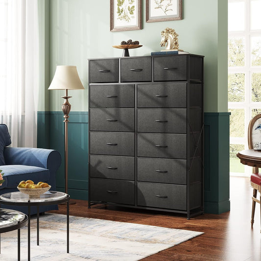 Tall Dresser for Bedroom with 13 Drawers, Storage Dresser Organizer