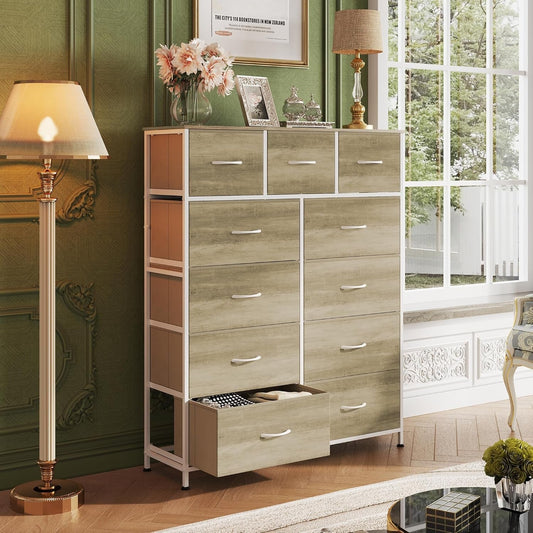 Tall Dresser for Bedroom, Fabric Dresser Storage Tower, Dresser &