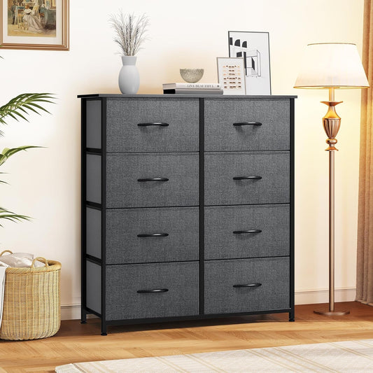 Dresser for Bedroom, Fabric Dresser with 8 Drawers,Tall Dresser,Chest