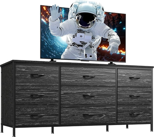 Dresser TV Stand with 9 Drawers for 60'' TV Stand for Bedroom Long