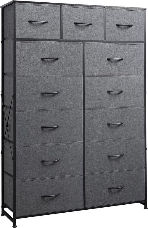 Tall Dresser for Bedroom with 13 Drawers, Storage Dresser Organizer