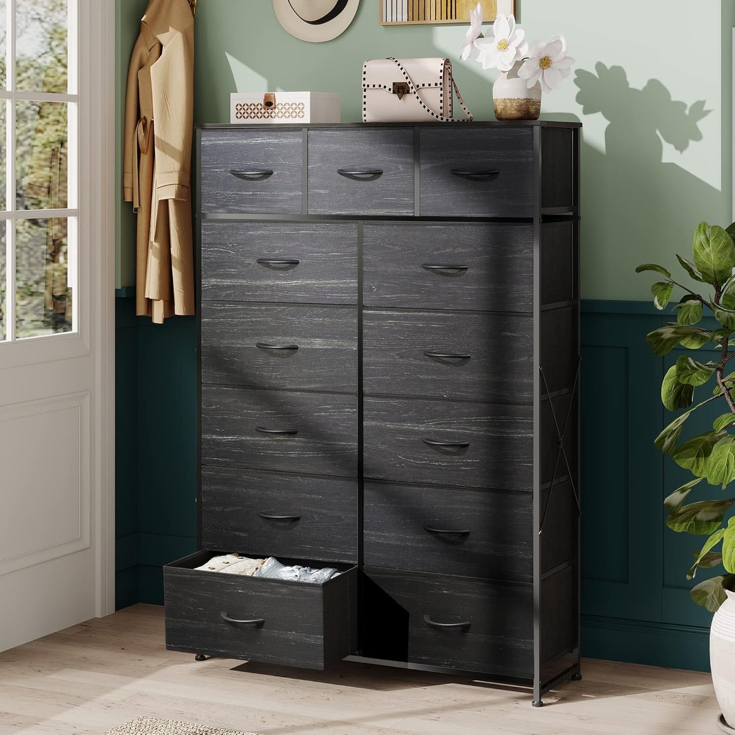 Tall Dresser for Bedroom with 13 Drawers, Storage Dresser Organizer