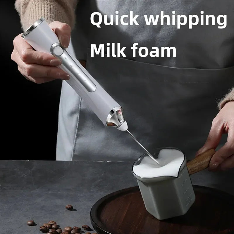USB Electric Milk Frother Coffee Maker Blender Kitchen Mini Wireless