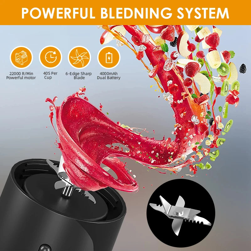 Portable Mixer Fresh Juicer Electric Mini Portable Blender For