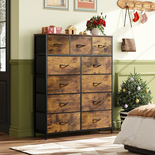 Tall Dresser for Bedroom, Fabric Dresser Storage Tower, Dresser &