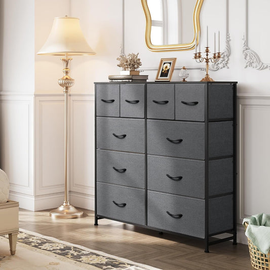Fabric Dresser for Bedroom, Dresser with 10 Drawers, Storage Tower