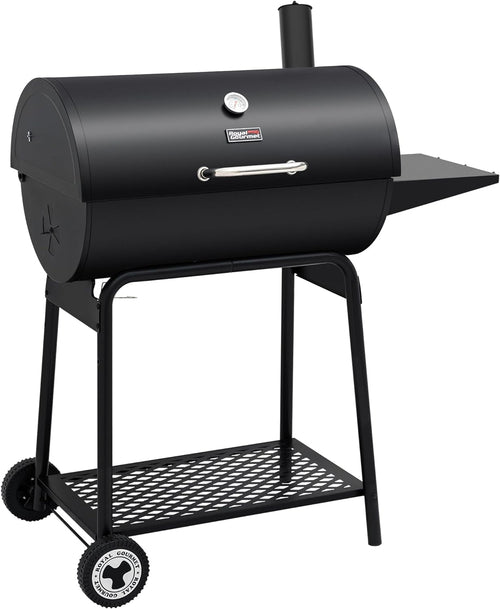 30 Inch Barrel Charcoal Grill: 627 Inch, Outdoor BBQ