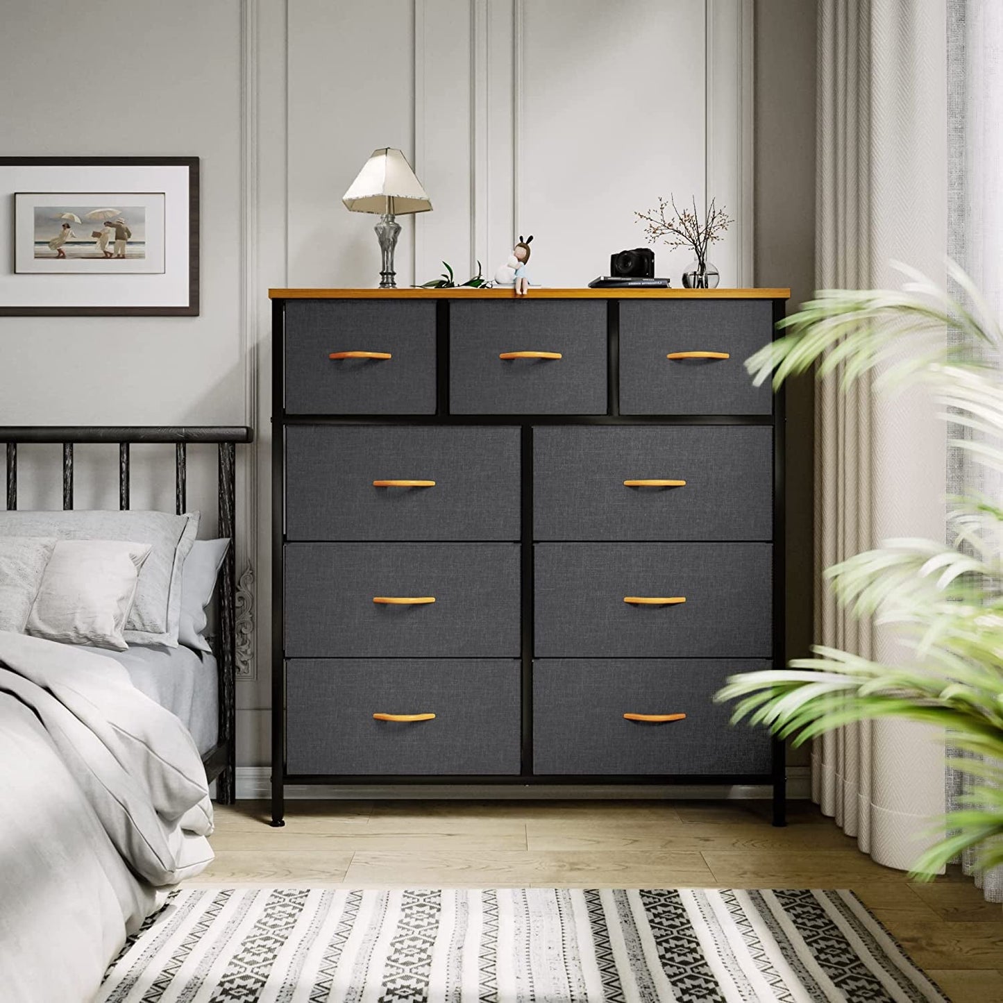 Dresser for Bedroom with 9 Drawers, Fabric Storage Dresser, Closet