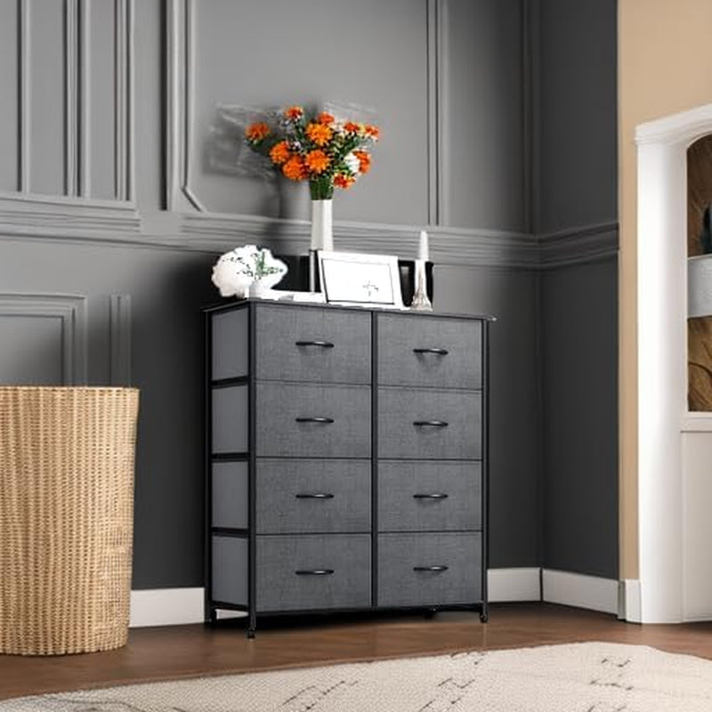 Dresser for Bedroom, Fabric Dresser with 8 Drawers,Tall Dresser,Chest