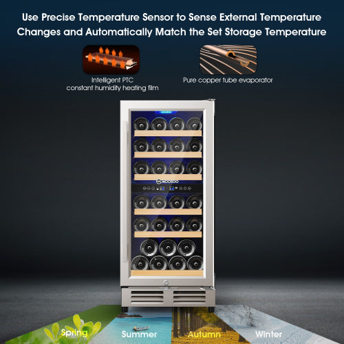 15 Inch Dual Zone Wine Cooler Refrigerator Wine Fridge