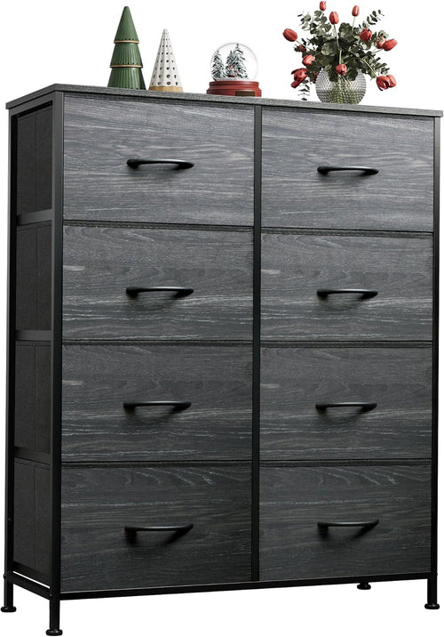 Tall Fabric Dresser for Bedroom with 8 Drawers, Storage Tower with