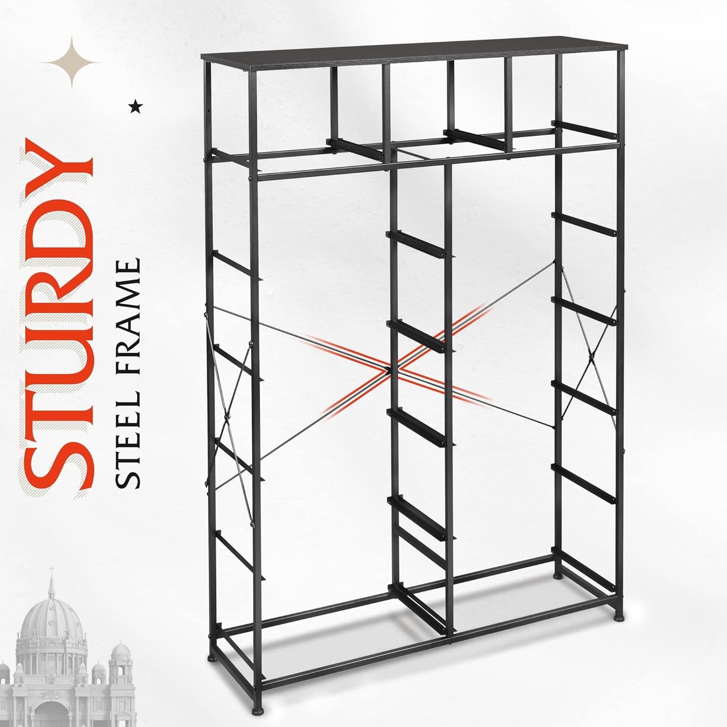 Tall Dresser for Bedroom with 13 Drawers, Storage Dresser Organizer