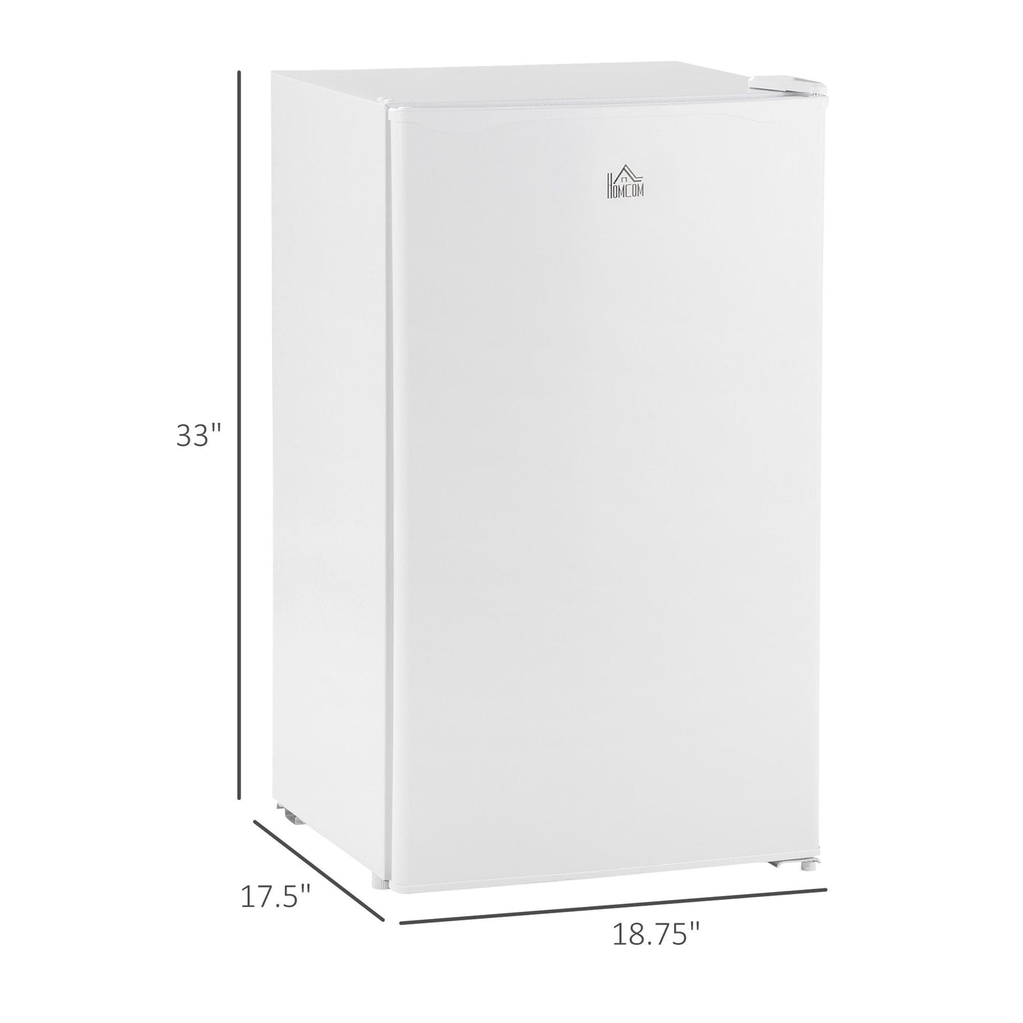 3.2 Cu.Ft Mini Fridge with Freezer, Single Door Compact Refrigerator