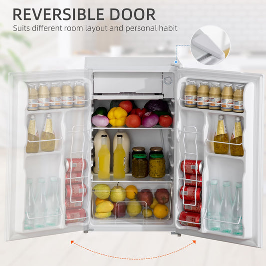 3.2 Cu.Ft Mini Fridge with Freezer, Single Door Compact Refrigerator