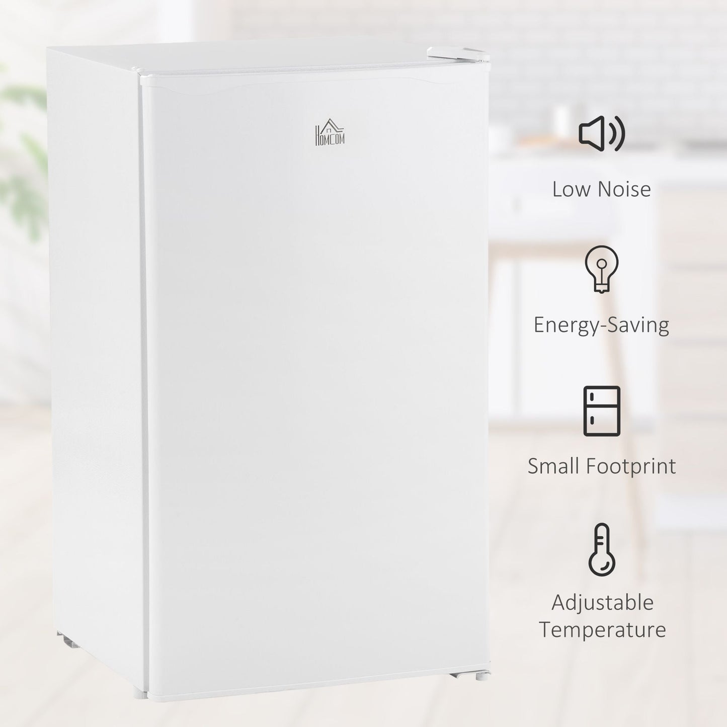 3.2 Cu.Ft Mini Fridge with Freezer, Single Door Compact Refrigerator