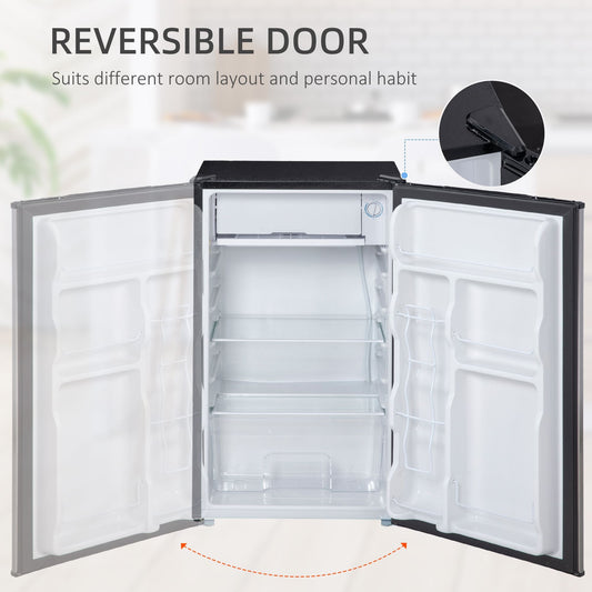 HOMCOM 3.2 Cu.Ft Mini Fridge with Freezer, Single Door Compact