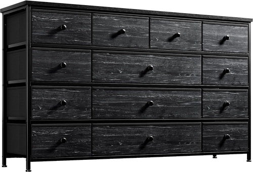 Black Dresser, Dresser for Bedroom with 13 Storage Drawers, Dressers &