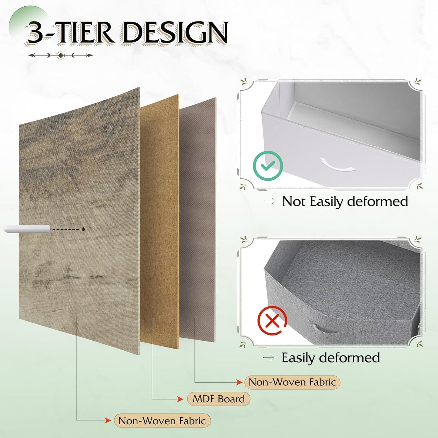 Tall Dresser for Bedroom, Fabric Dresser Storage Tower, Dresser &