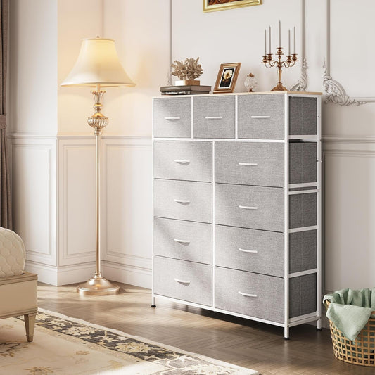 Tall Dresser for Bedroom, Fabric Dresser Storage Tower, Dresser &
