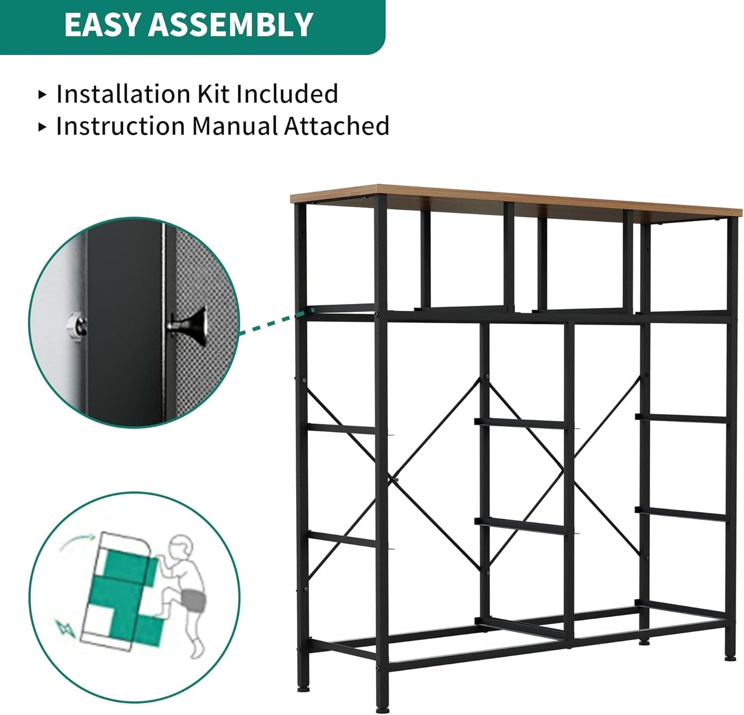 Dresser for Bedroom with 9 Drawers, Fabric Storage Dresser, Closet