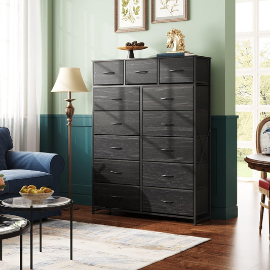 Tall Dresser for Bedroom with 13 Drawers, Storage Dresser Organizer