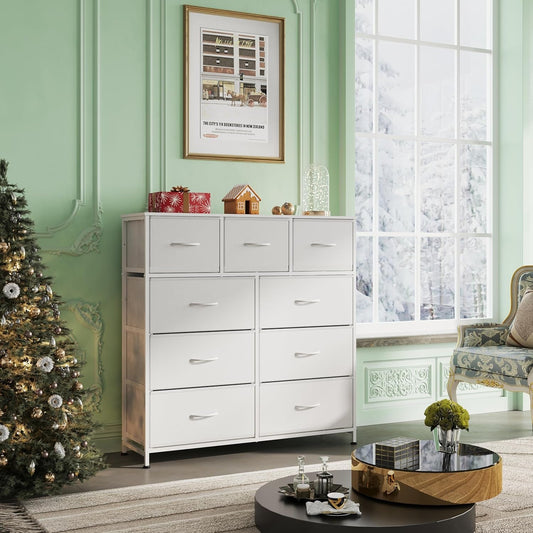 9-Drawer Dresser, Fabric Storage Tower for Bedroom, Hallway, Closet,