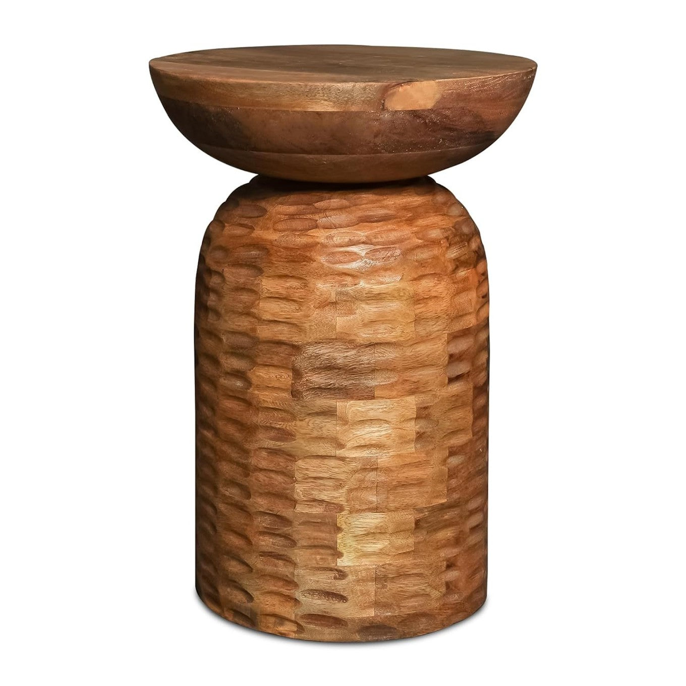  Solid Mango Wood 13-Inch Wide Round Table (Natural)